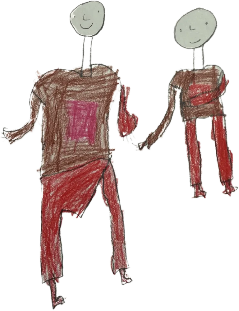 Two pupils drawn for the Franck Giving story