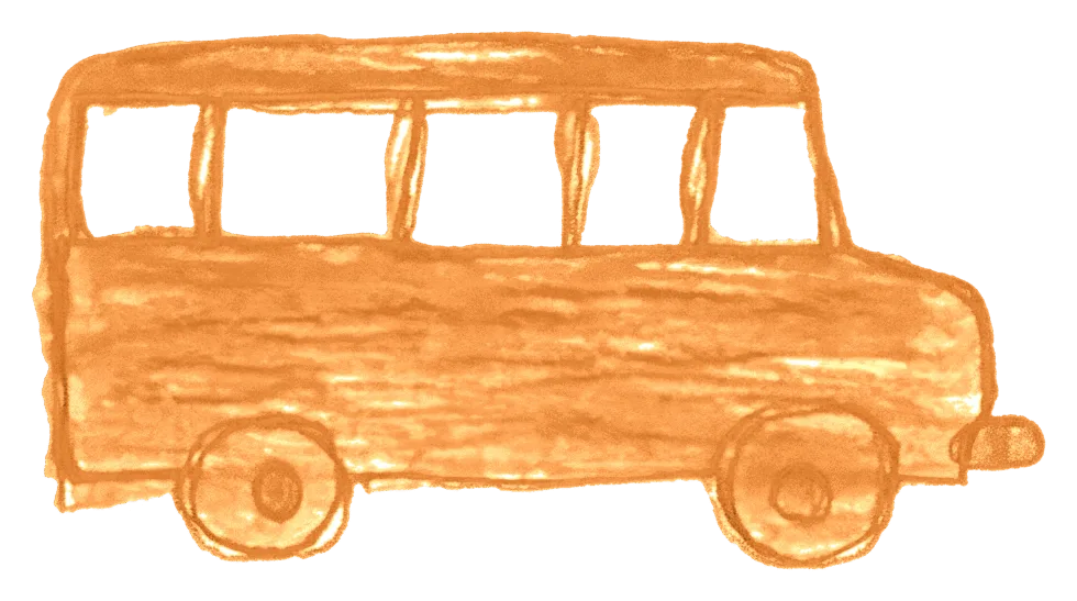 Orange school bus illustration